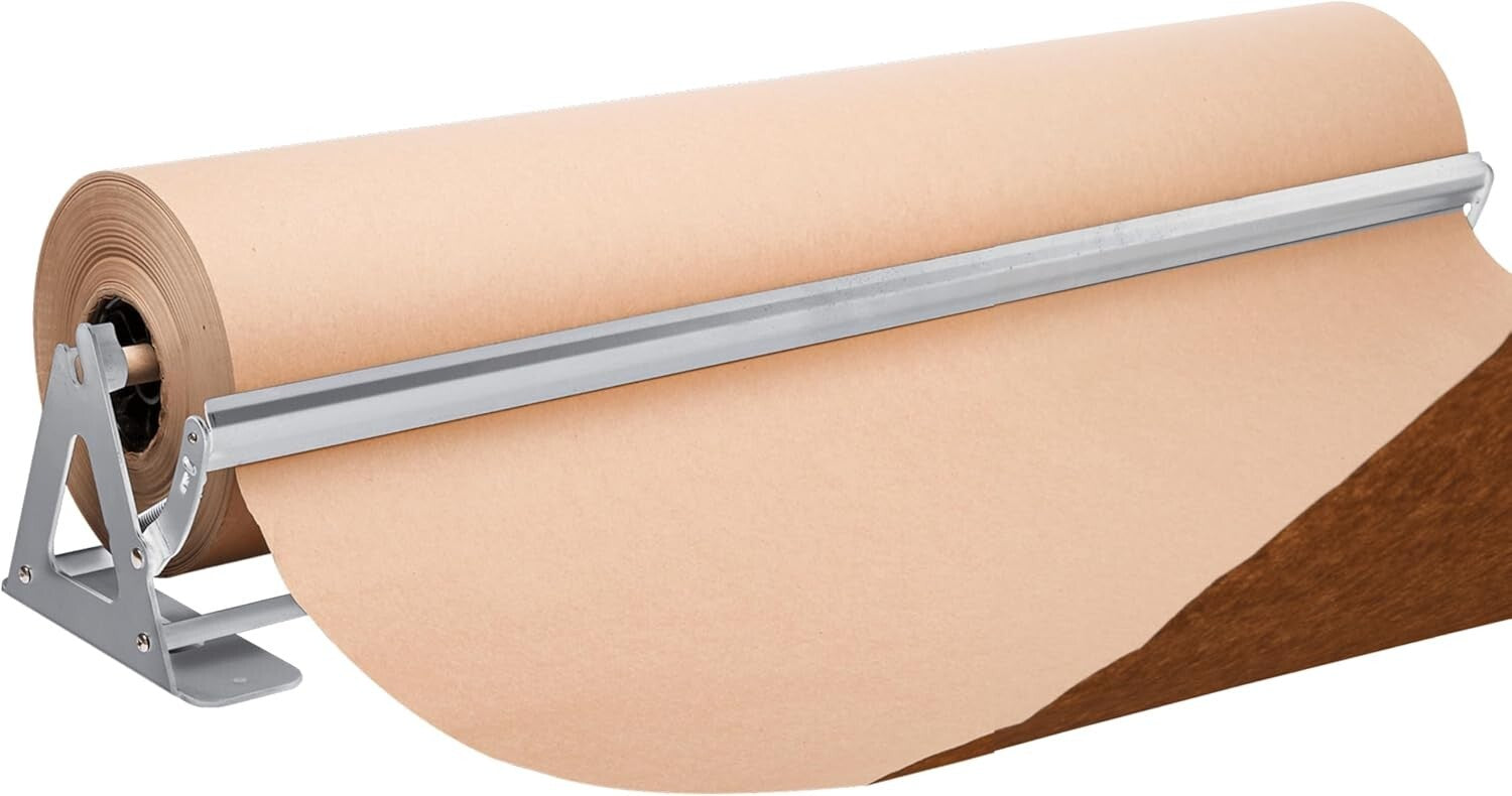 Alloy Steel 36" Paper Dispenser & Cutter - Versatile for Craft and Butcher Paper