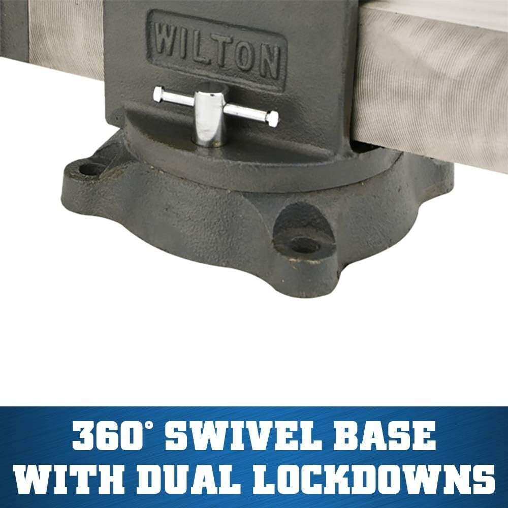 Sturdy 30,000 PSI Gray Iron Bench Vise - Ideal for General Duty Applications