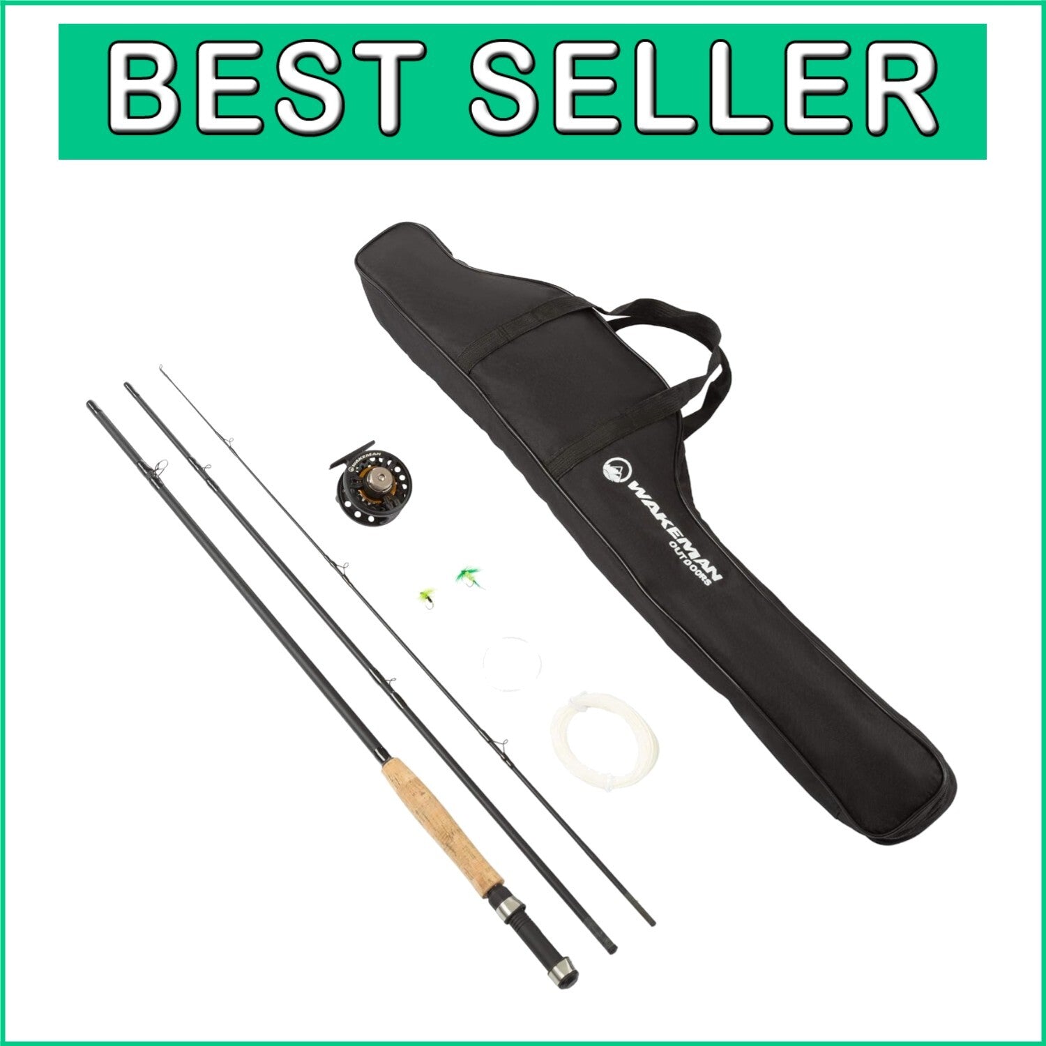 97-Inch Collapsible Fly Fishing Combo with Accessories & Carrying Case Included