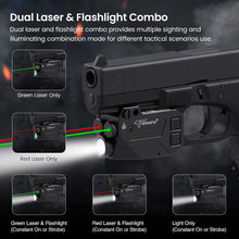 Load image into Gallery viewer, High-Performance 750 Lumen Tactical Light &amp; Laser Combo for Firearm Accessories