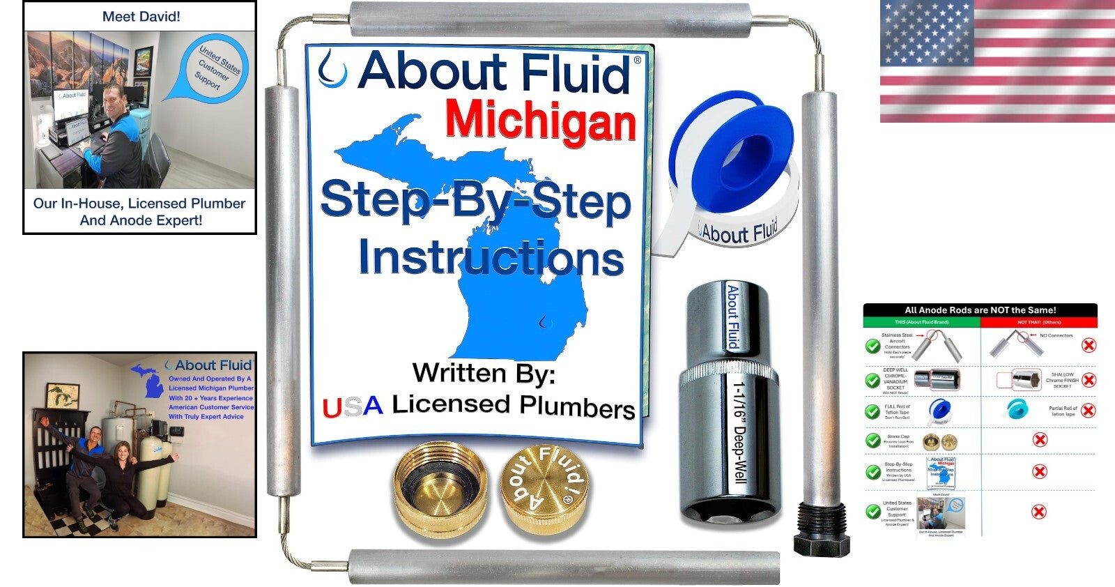 Durable Magnesium Anode Rod with Lifetime Socket for Water Heater Maintenance