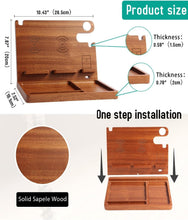 Load image into Gallery viewer, 27W Wood Charging Station: 4-in-1 Fast Wireless Charger &amp; Nightstand Organizer