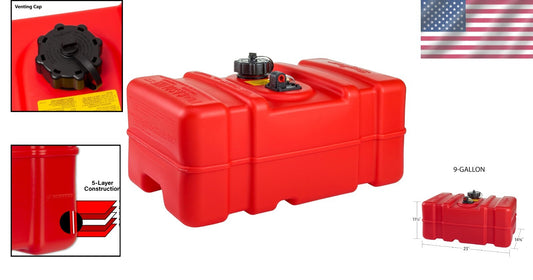 9-Gallon Portable Marine Fuel Container with Vented Cap - Safe & Reliable
