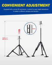 Load image into Gallery viewer, Patented Triangular Stabilizer for 5th Wheel RV, Adjustable 34" to 59" Height