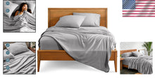 Load image into Gallery viewer, 4-Piece Full XL Microfiber Bed Sheets with Deep Pockets - Light Grey Elegance