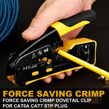 Load image into Gallery viewer, Versatile Pass Through Ethernet Crimper Kit with 50 RJ45 Connectors &amp; Stripper