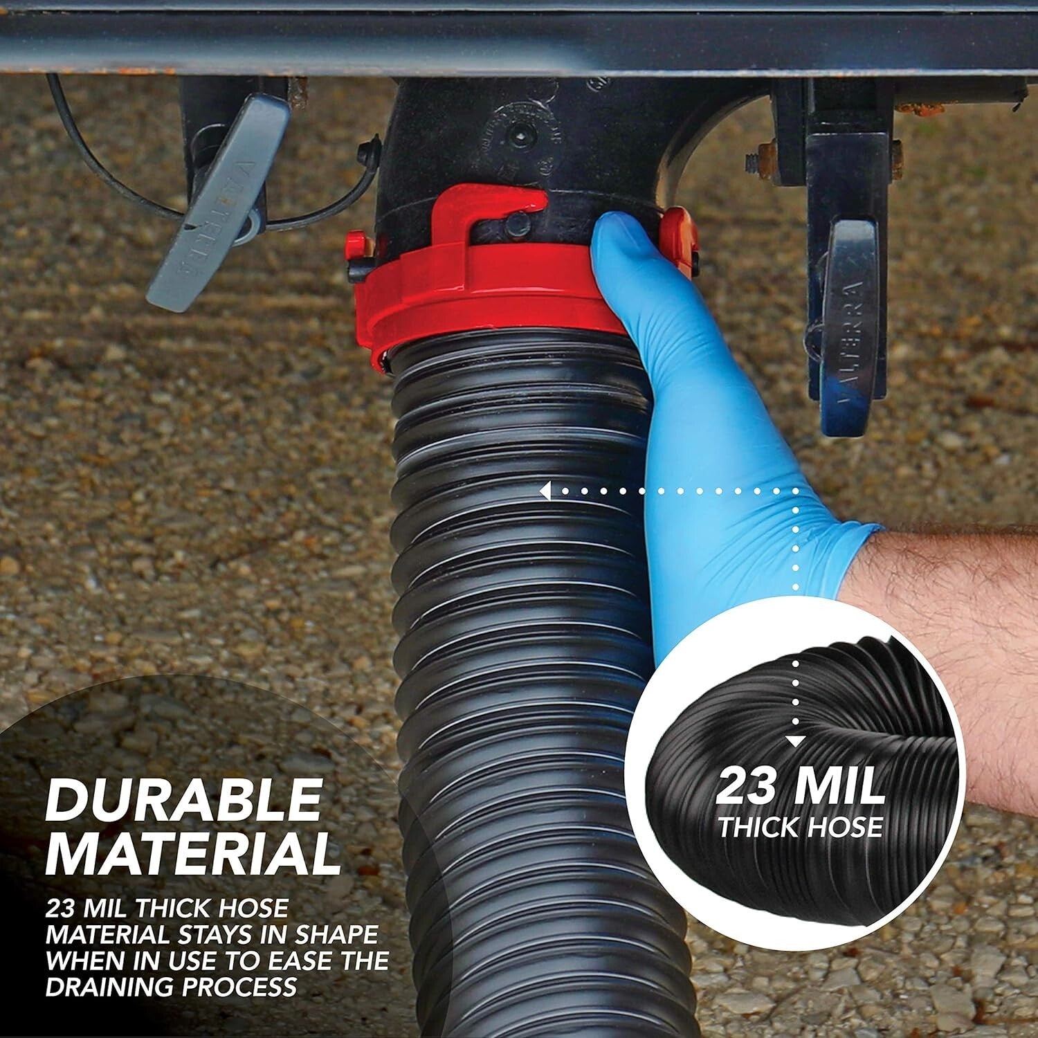 Durable 20-Foot RV Sewer Hose Kit - 2 Collapsible Hoses & 90-Degree Adapter