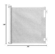 Load image into Gallery viewer, Retractable Baby Gate 33" Tall x 55" Wide - Indoor &amp; Outdoor Safety Solution