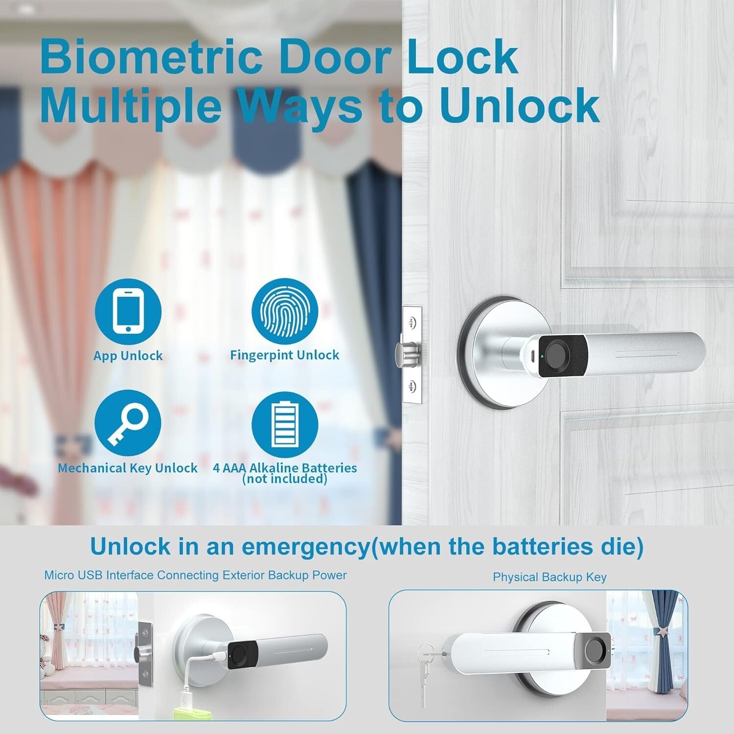 Easy DIY Installation Biometric Fingerprint Lock - Secure Your Home Effortlessly