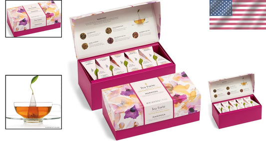 Luxurious Mariposa Tea Presentation Box with 20 Individually Wrapped Infusers