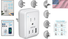 Load image into Gallery viewer, Versatile Travel Adapter Kit with Detachable Plugs &amp; 5-in-1 Charging Capability