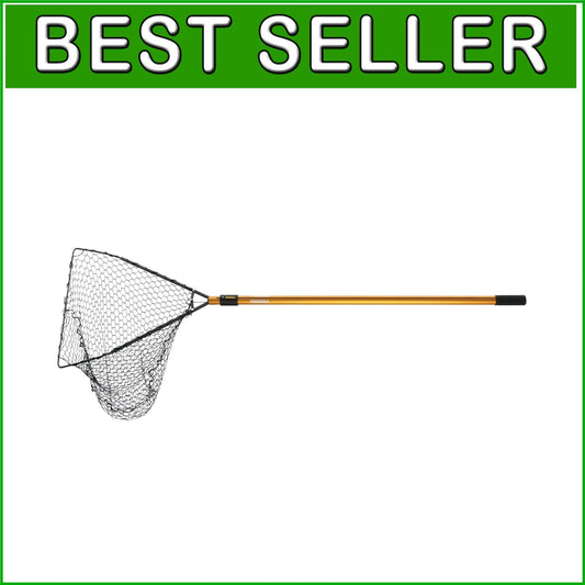 Durable Knotless Mesh Fishing Net - Telescoping Handle 23" x 22" for Easy Use