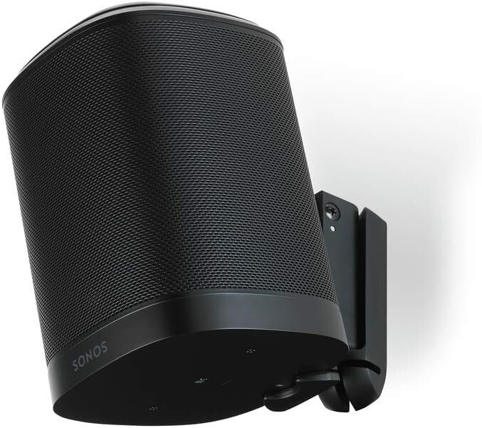 Black Wall Mount for SONOS One Speaker - Secure Tilt & Swivel Functionality