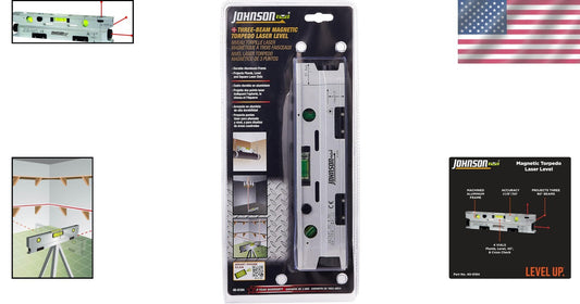 Compact Magnetic Laser Level with 3 Vials – Perfect for Tight Spaces