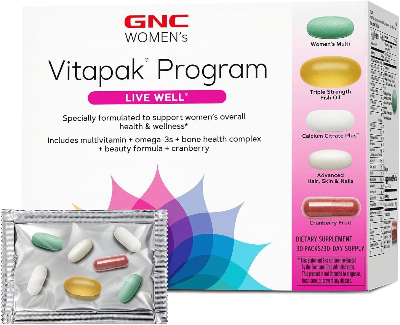 Holistic Women's Vitapak: 30 Capsules with Collagen, Biotin & Cranberry