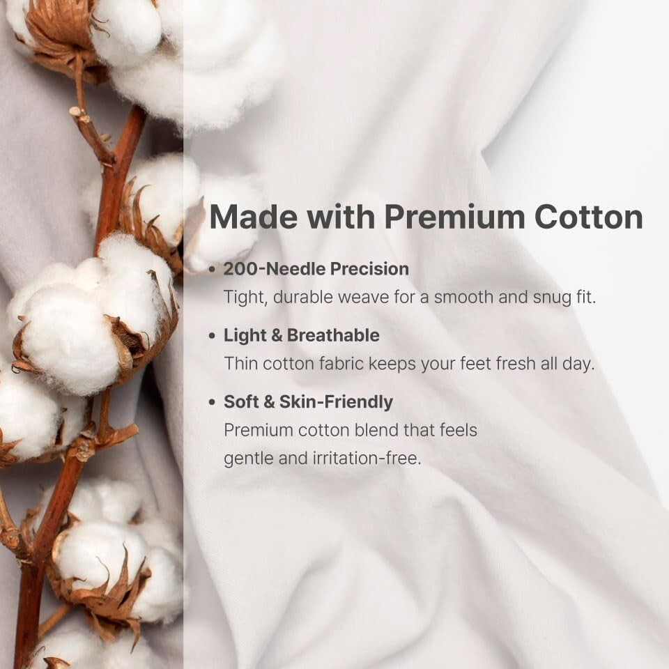 10-20 Pairs Thin Cotton Low Cut Ankle Socks - Premium Comfort Multipack