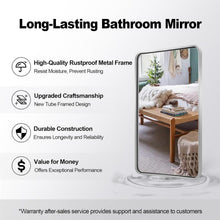 Load image into Gallery viewer, Sleek 40x24 Chrome Framed Bathroom Mirror - Easy Installation and Modern Design