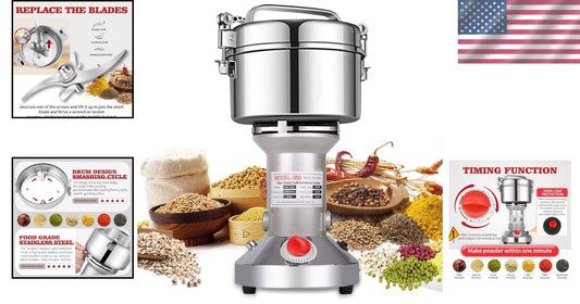 Multipurpose Electric Spice and Herb Grinder - 2000W Power for 550g Capacity