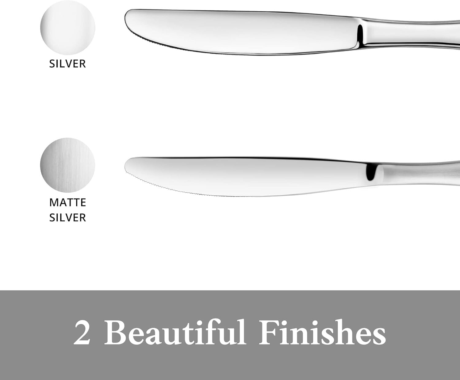 Set of 12 Elegant 9.15-Inch Stainless Steel Dinner Knives - Corrosion Resistant