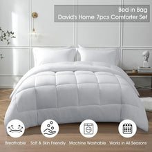 Load image into Gallery viewer, Chic and Cozy 7-Piece Queen Comforter Set - Allergy-Friendly Down Alternative