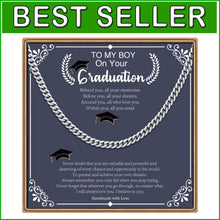 Load image into Gallery viewer, Men's 20in Silver/Black/Gold Chain - Chunky Cuban Link Graduation Gift Idea