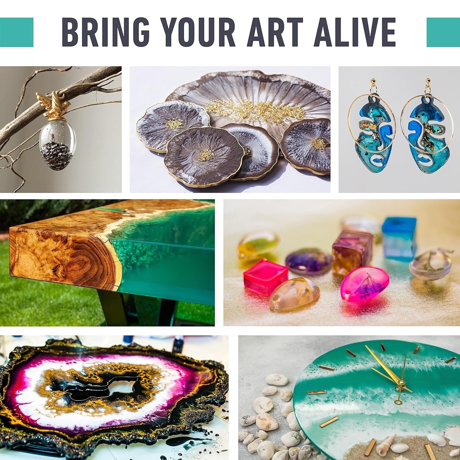 Crystal Clear Epoxy Resin 1 Gallon Kit - Self-Leveling, UV & Impact Resistant