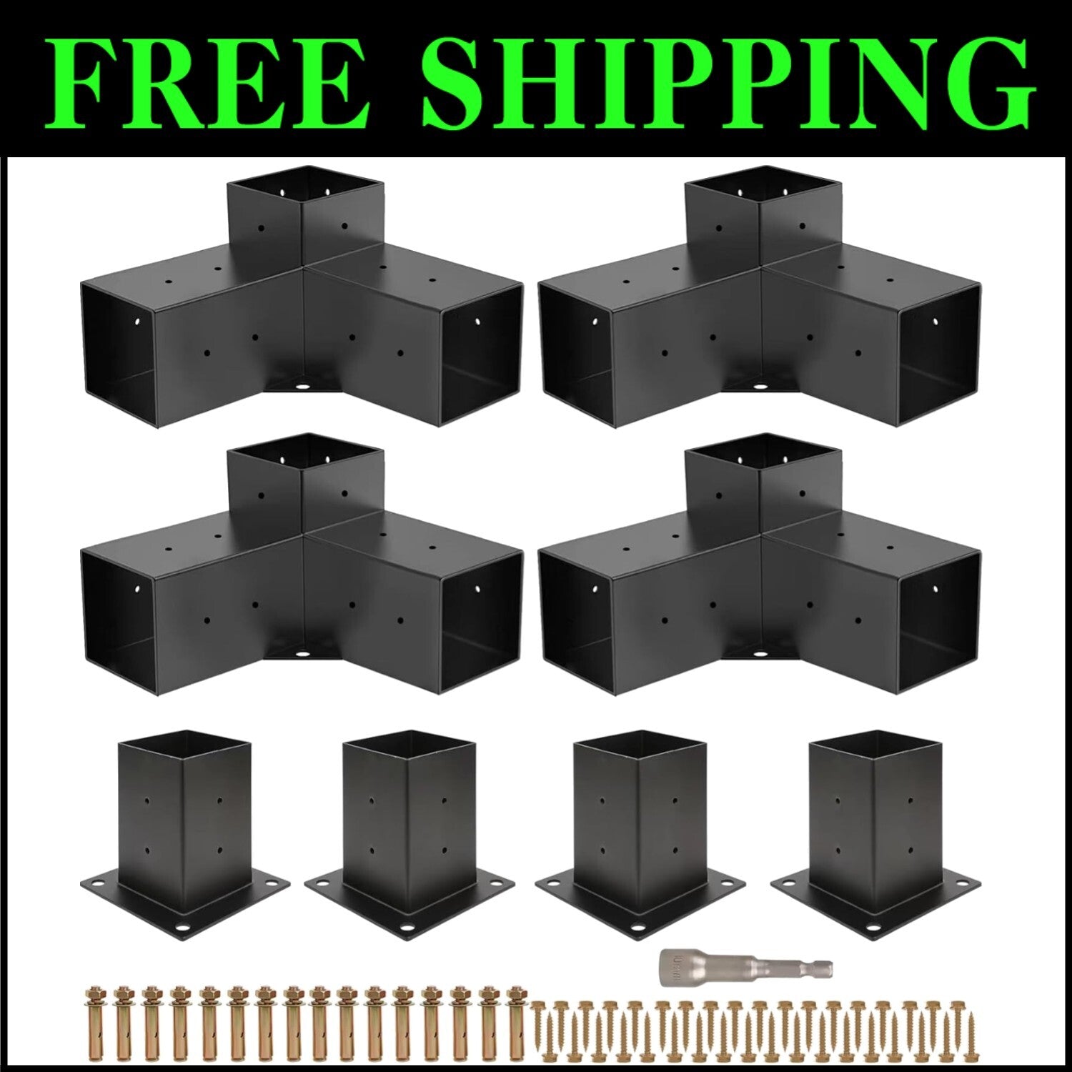 Heavy-Duty 3-Way Right Angle Corner Brackets for Elegant Gazebo Construction