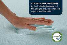Load image into Gallery viewer, Gel-Infused Cooling Queen Mattress Pad - 100% Memory Foam Pressure Relief Topper