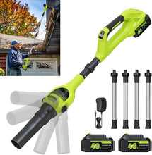 Load image into Gallery viewer, Cordless 40V Leaf Blower with 580 CFM &amp; Gutter Cleaning Extension - 2 Batteries
