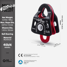 Load image into Gallery viewer, High-Strength 5:1 Pulley Hauling System with Carabiners &amp; Sling - Lightweight