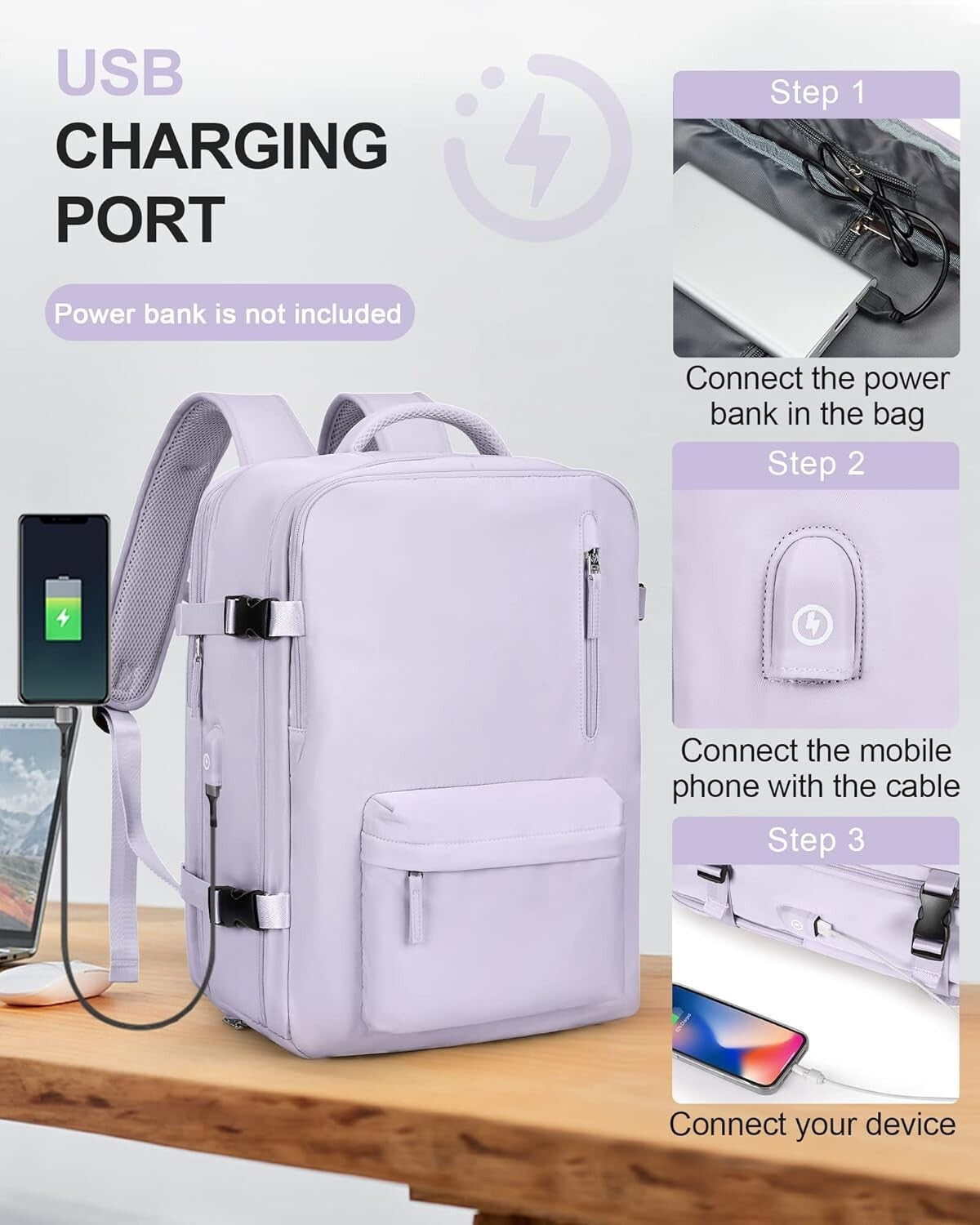 Expandable Carry-On Travel Backpack - Flight Approved for Business & Leisure