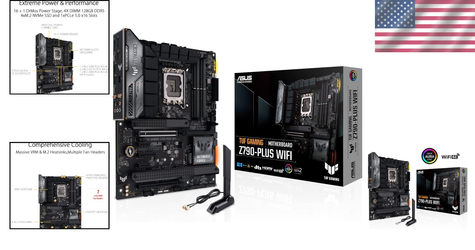 All-In-One TUF Gaming Motherboard with PCIe 5.0, M.2 Slots, and AI Audio