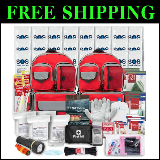 Discreet 4-Person Survival Kit Backpack - Essential Emergency Preparedness Gear