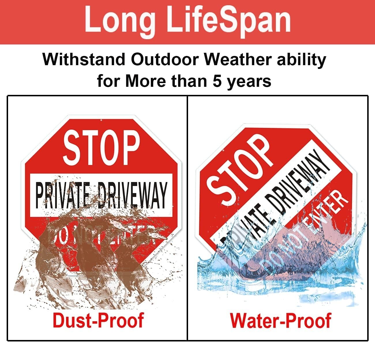 Large 18" Private Driveway Do Not Enter Sign - Durable & Weather Resistant