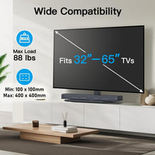 Load image into Gallery viewer, Quick Install Tabletop TV Stand for LCD/LED TVs up to 65 Inches - 88 lbs Support