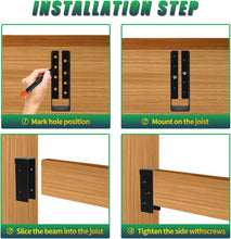 Load image into Gallery viewer, Professional-Grade Concealed Joist Hangers 2x6 - Heavy-Duty Black Steel Pack