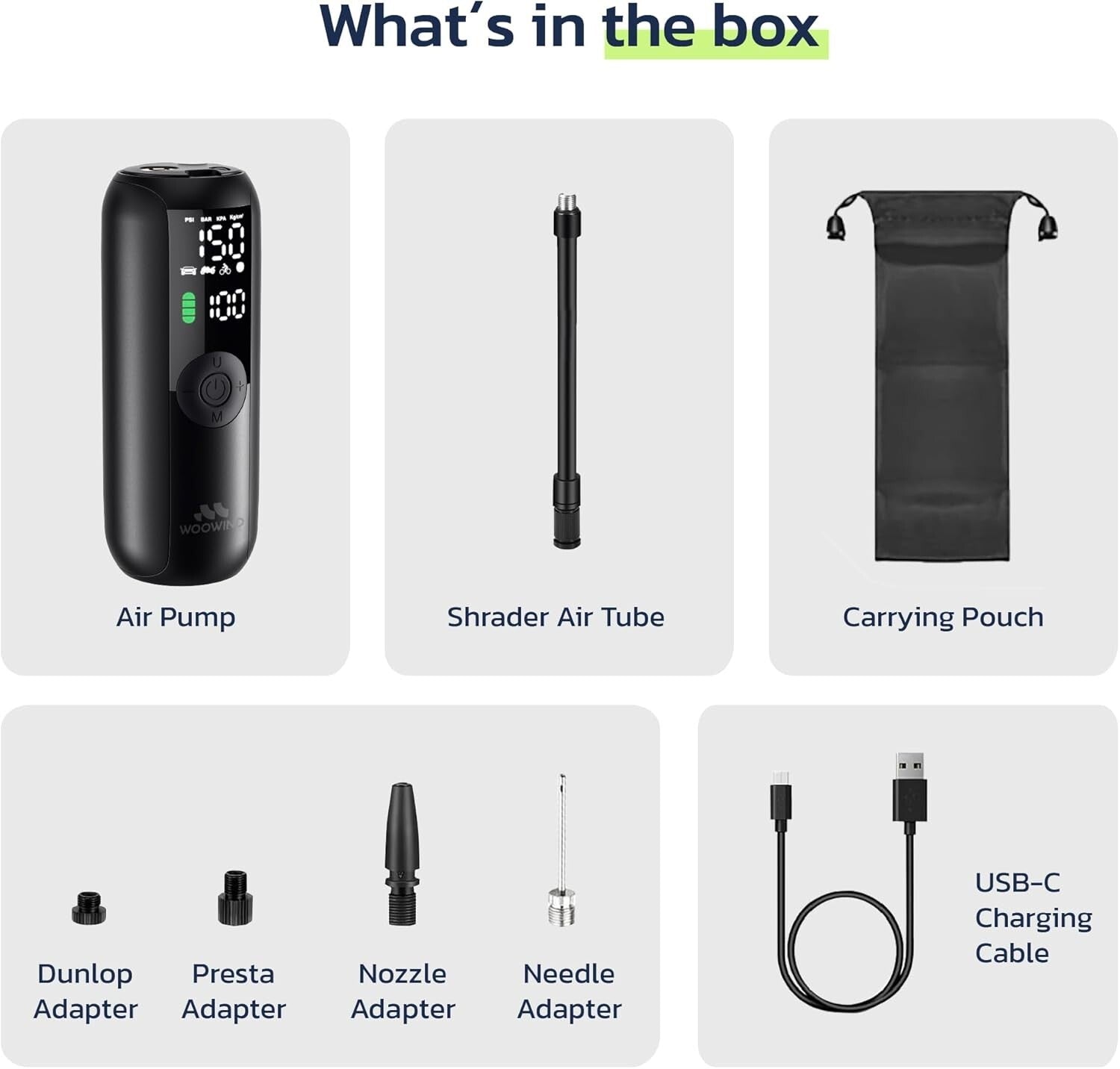 150 PSI Portable Air Compressor & Tire Inflator with Digital Gauge - Lightweight