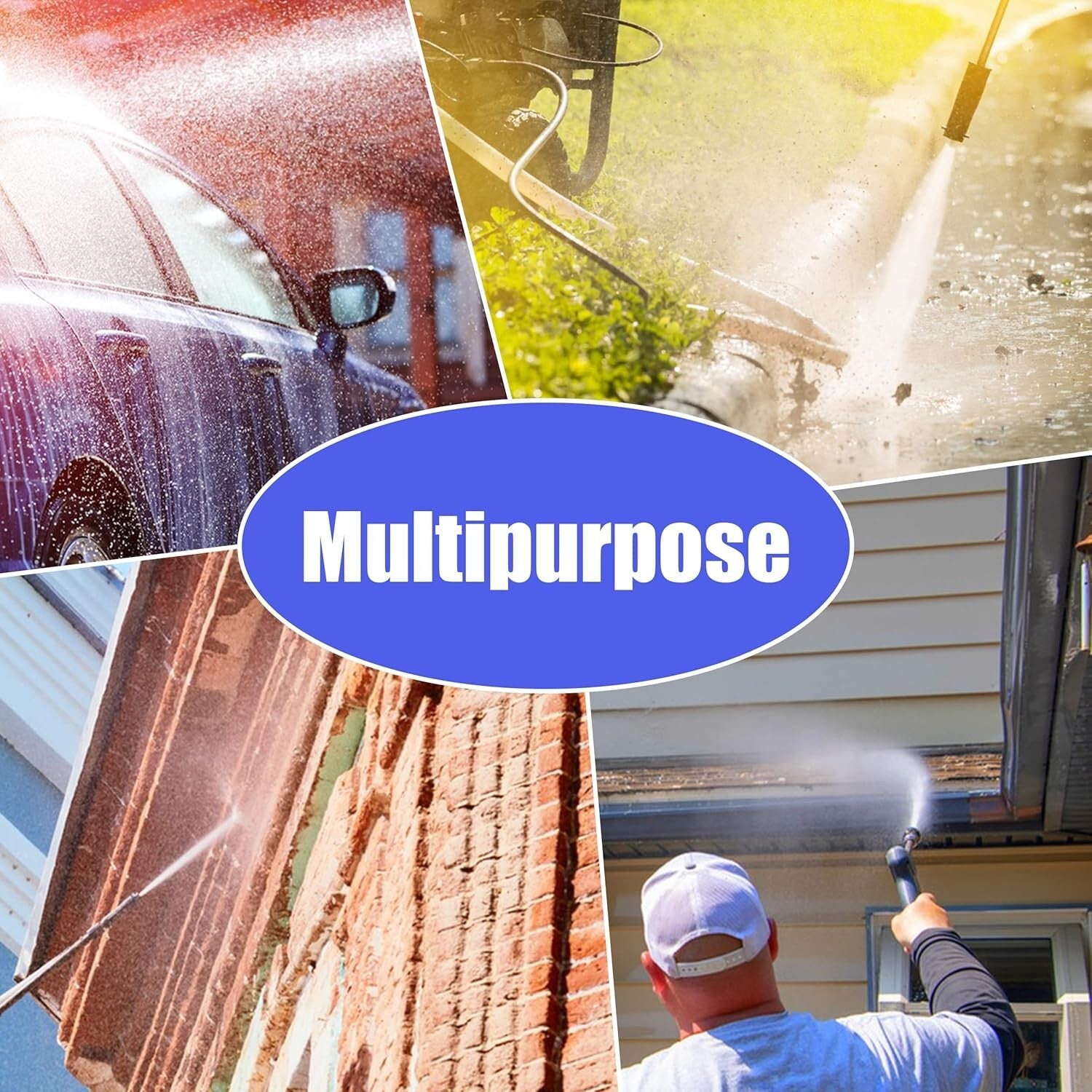 Dual Usage Downstream Injector Kit for High-Pressure Washing with 40ft Range