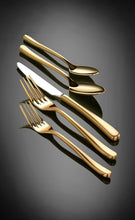 Load image into Gallery viewer, Stain-Resistant Gold Stainless Steel Flatware Set for Elegant Dining - 20 Pieces
