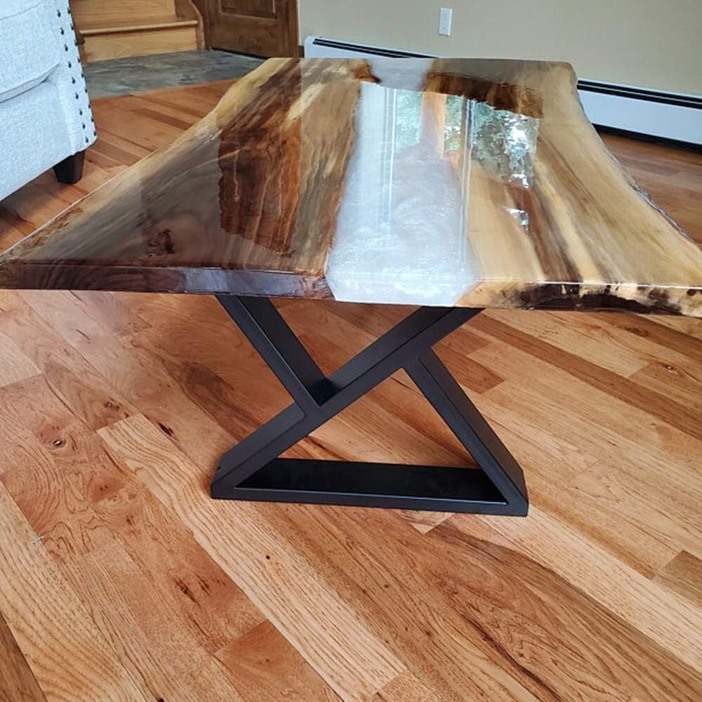 16 Inch Industrial Metal Table Legs for Coffee Tables, Benches & More - Set of 2