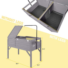Load image into Gallery viewer, Spacious Wooden Tortoise House with Detachable Legs and Multifunctional Design