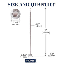 Load image into Gallery viewer, Premium 100pcs 410 Stainless Steel Hex Screws - 5 Inch Length for Robust Fixing