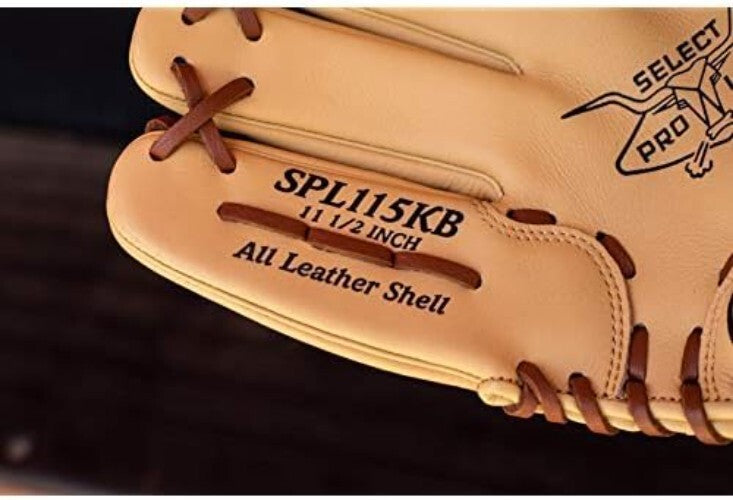 11.5" Youth Baseball Glove - Durable Leather and Pro Style for Young Athletes