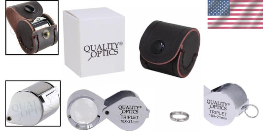 Lightweight Folding Jewelry Loupe Magnifier with Brass Body and Lanyard Loop