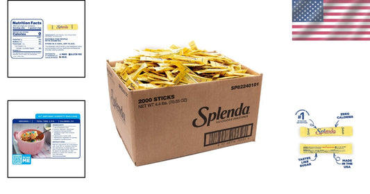 2000 Count Zero Calorie Sucralose Sweetener Sticks - Perfect for Beverages