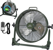 Load image into Gallery viewer, Portable Camping Floor Fan - Rechargeable 12-Inch Metal Blade High Velocity Fan
