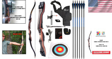 Load image into Gallery viewer, Noble 48/70 Inch Beginner Recurve Bow Kit - Complete with Arrows and Accessories