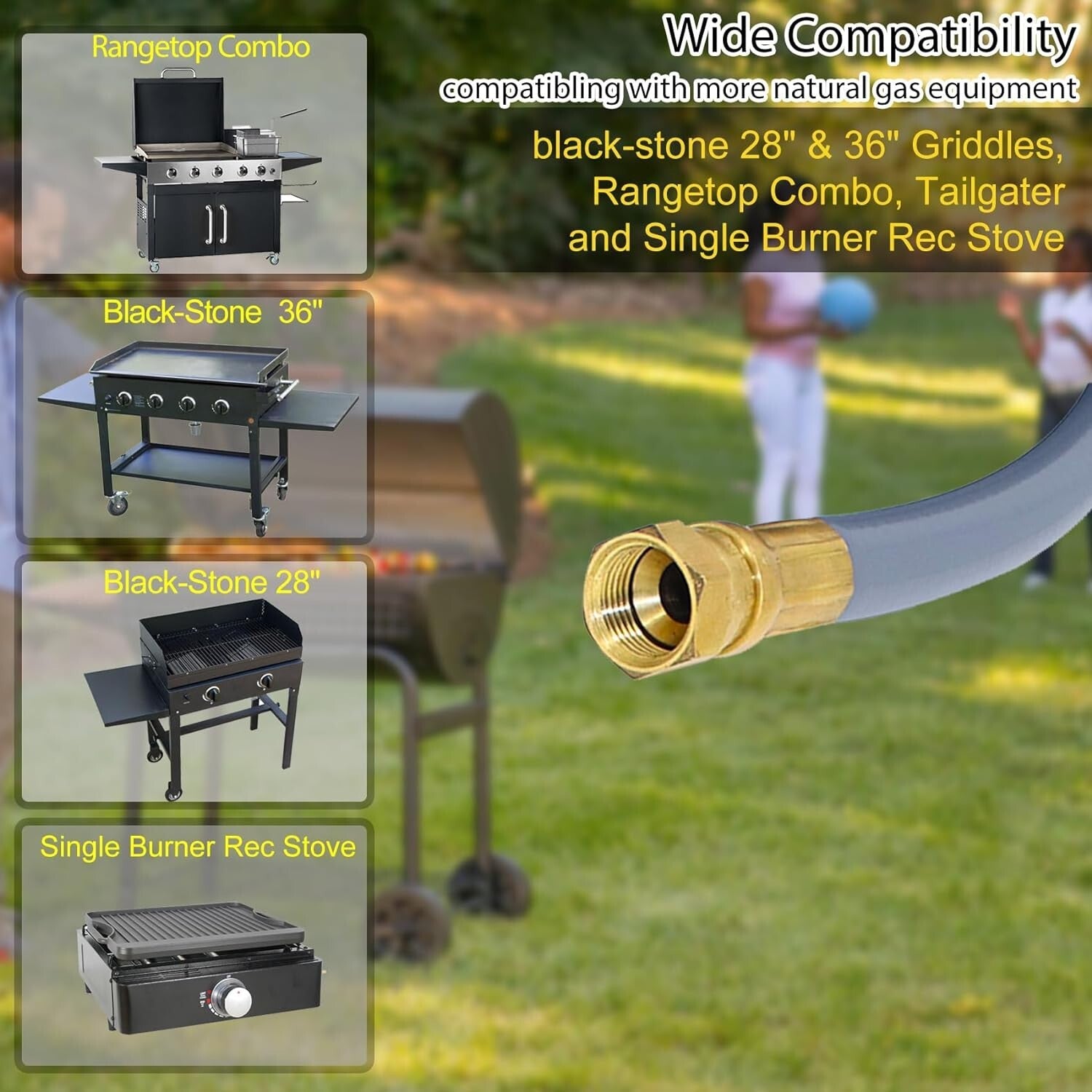 Effortless BBQ Setup: 10FT Natural Gas Conversion Kit for Grilling Enthusiasts