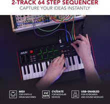 Load image into Gallery viewer, Professional USB MIDI Keyboard Controller with 8 Pads &amp; Sequencer for All Genres