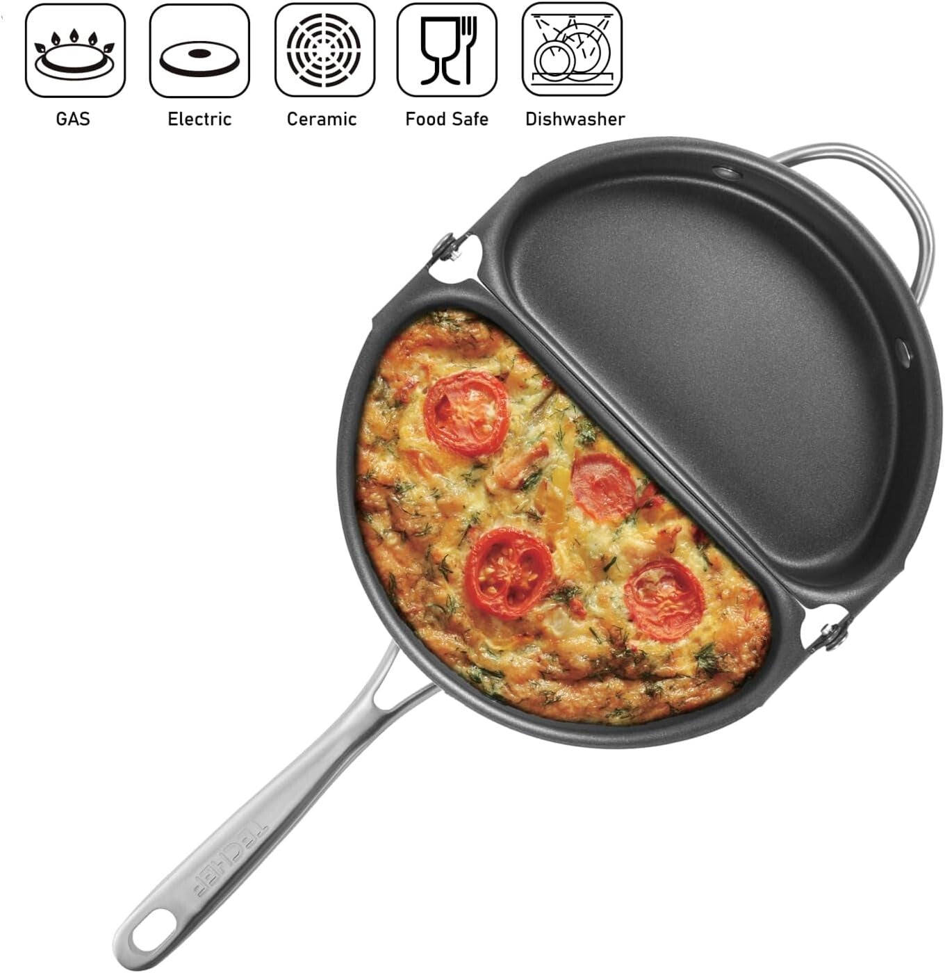 Premium Nonstick Omelette Pan Made in Korea - 450°F Oven Safe & Dishwasher Safe